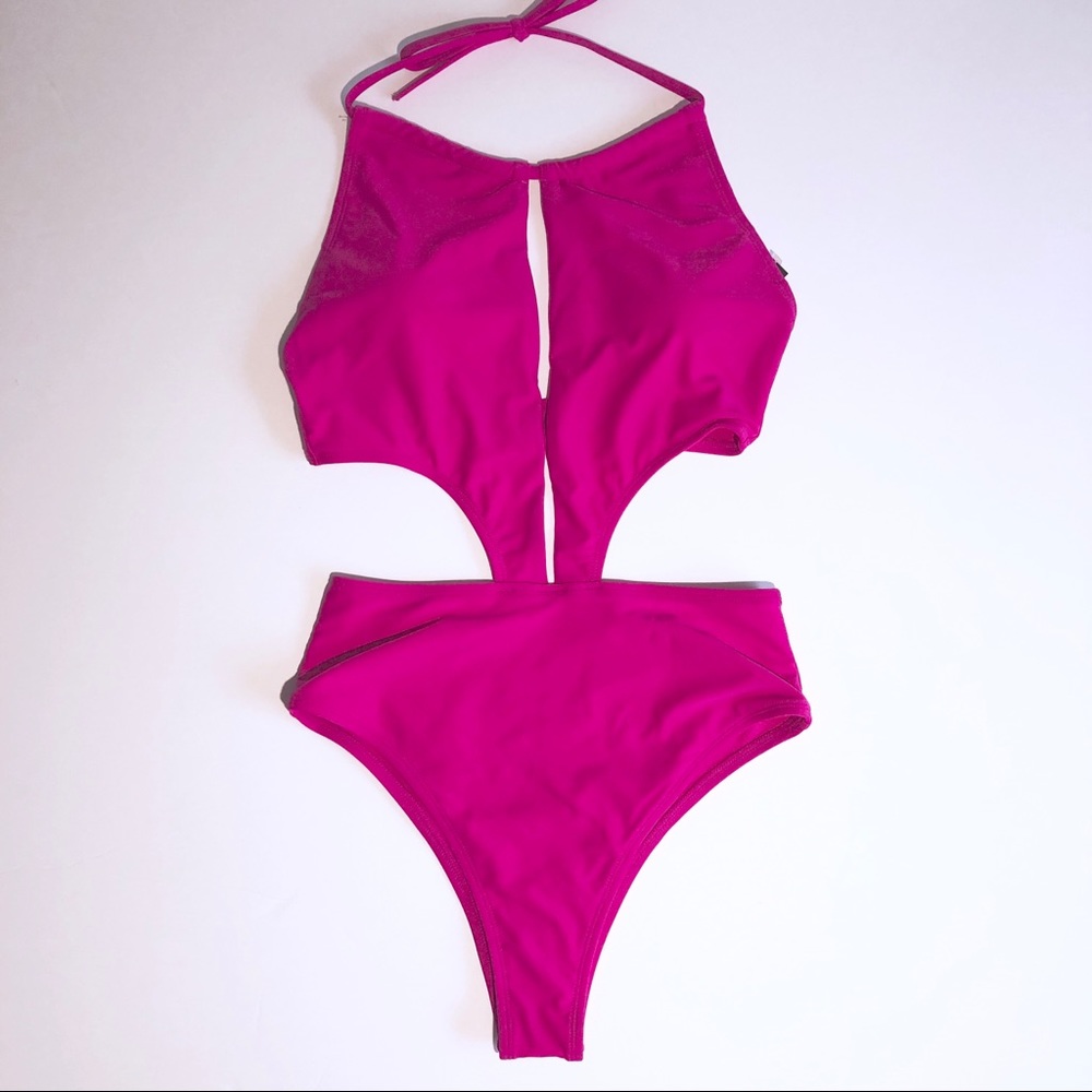 Express Pink One Piece Swimsuit - Picture 3 of 3